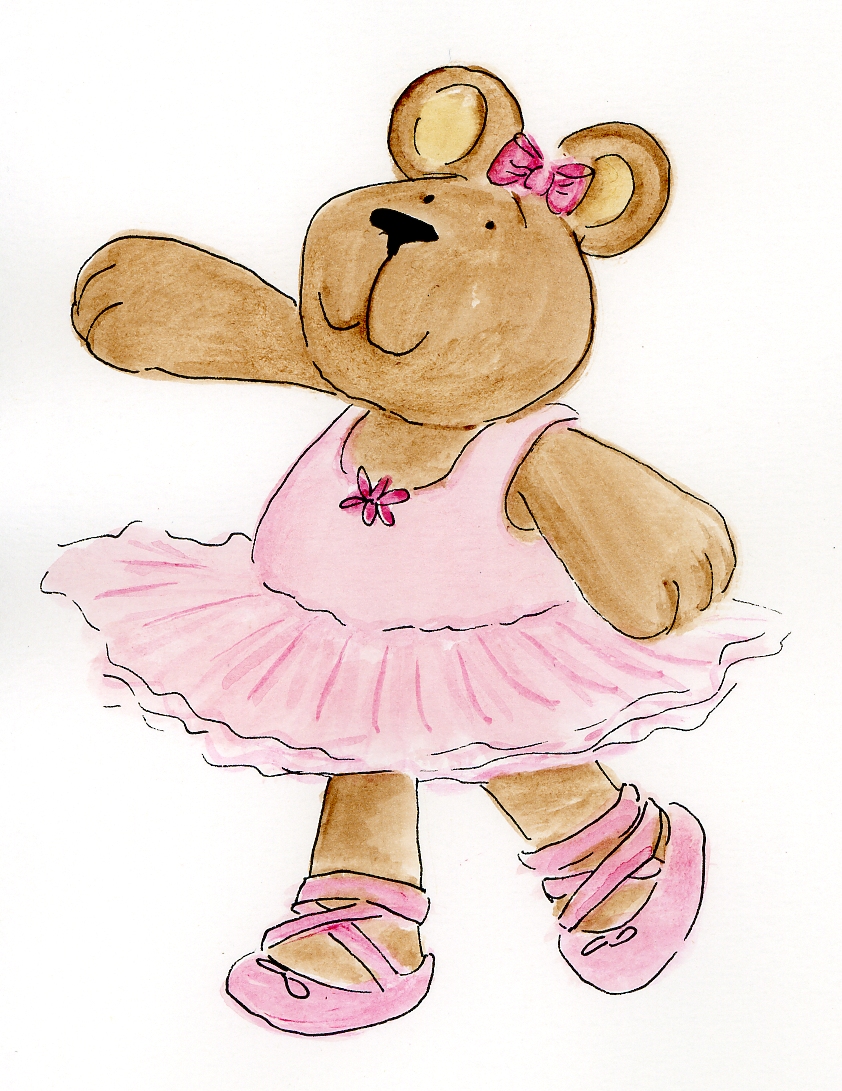 dancing teddy bear coloring